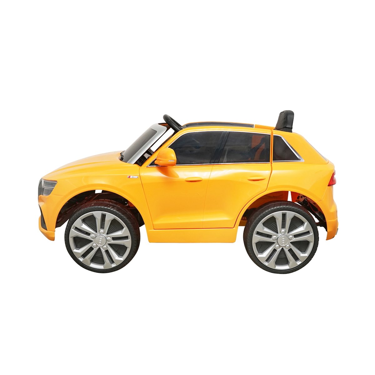 Masinuta electrica cu baterie 6V/7Ah si telecomanda pentru copii JJ2066 Audi Q8 galben cu scaun piele